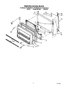 05 - Freezer Door parts for Whirlpool Refrigerator ET18PKXWW10 from AppliancePartsPros.com
