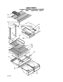 04 - Shelf parts for Whirlpool Refrigerator ET18ZKXZN00 from AppliancePartsPros.com