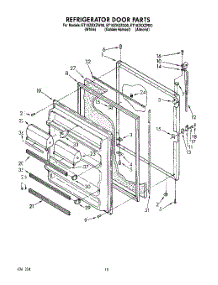 07 - Refrigerator Door, Lit / Optional parts for Whirlpool Refrigerator ET18ZKXZW00 from AppliancePartsPros.com