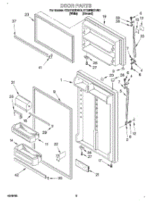 02 - Door parts for Whirlpool Refrigerator ET20PMXDN01 from AppliancePartsPros.com