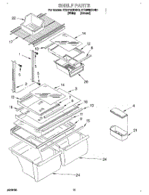 06 - Shelf, Lit / Optional parts for Whirlpool Refrigerator ET20PMXDN01 from AppliancePartsPros.com