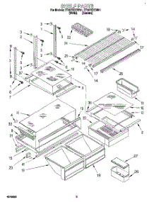 04 - Shelf, Lit / Optional parts for Whirlpool Refrigerator ET25PKXBN01 from AppliancePartsPros.com