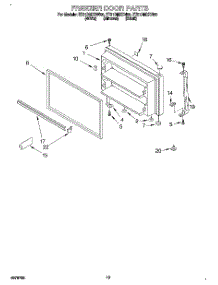 07 - Freezer Door, Lit / Optional parts for Whirlpool Refrigerator ET21DMXDW00 from AppliancePartsPros.com