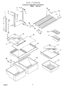 04 - Shelf parts for Whirlpool Refrigerator TT22AKXEW00 from AppliancePartsPros.com