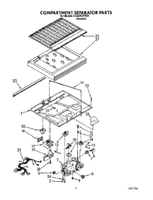 04 - Compartment Separator parts for Whirlpool Refrigerator ET22DKXYN00 from AppliancePartsPros.com