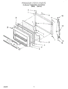 07 - Freezer Door, Lit / Optional parts for Whirlpool Refrigerator TT22AKXEW00 from AppliancePartsPros.com