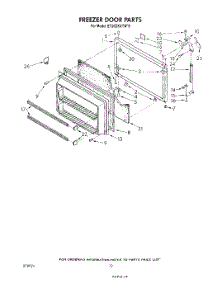 08 - Freezer Door parts for Whirlpool Refrigerator ET20DKXTG10 from AppliancePartsPros.com
