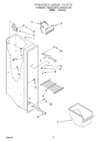 04 - Freezer Liner parts for Whirlpool Refrigerator TS22AQXEW10 from AppliancePartsPros.com