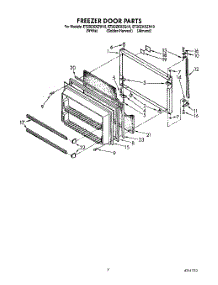 06 - Freezer Door parts for Whirlpool Refrigerator ET20ZKXZW10 from AppliancePartsPros.com