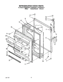 08 - Refrigerator Door, Lit / Optional parts for Whirlpool Refrigerator ET20ZKXZW10 from AppliancePartsPros.com