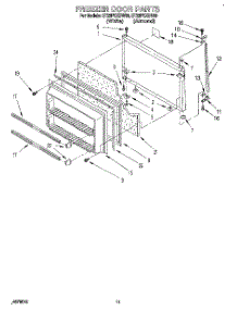 07 - Freezer Door, Lit / Optional parts for Whirlpool Refrigerator ET22PKXBW00 from AppliancePartsPros.com