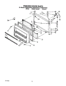 07 - Freezer Door parts for Whirlpool Refrigerator ET20DKXWW02 from AppliancePartsPros.com