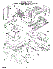 03 - Shelf parts for Whirlpool Refrigerator ET19DKXDN03 from AppliancePartsPros.com