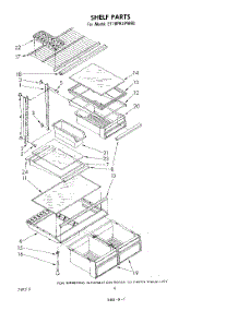 05 - Shelf parts for Whirlpool Refrigerator ET18PKXPWR0 from AppliancePartsPros.com