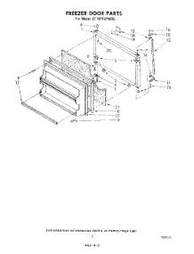 06 - Freezer Door parts for Whirlpool Refrigerator ET18PKXPWR0 from AppliancePartsPros.com