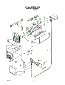 08 - Icemaker parts for Whirlpool Refrigerator ET25DMXXN01 from AppliancePartsPros.com