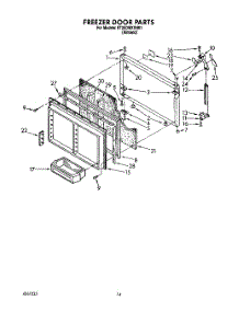 09 - Freezer Door parts for Whirlpool Refrigerator ET25DMXXN01 from AppliancePartsPros.com