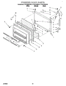 08 - Freezer Door parts for Whirlpool Refrigerator ET22DMXBW01 from AppliancePartsPros.com
