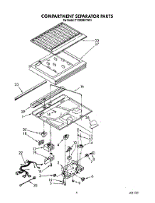 03 - Compartment Separator parts for Whirlpool Refrigerator ET20GMXYW01 from AppliancePartsPros.com