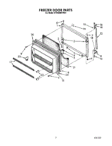 05 - Freezer Door parts for Whirlpool Refrigerator ET20GMXYW01 from AppliancePartsPros.com