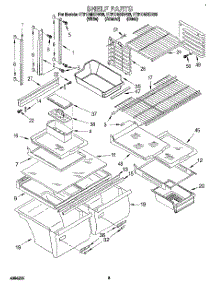 03 - Shelf parts for Whirlpool Refrigerator ET21DMXDW03 from AppliancePartsPros.com