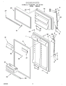 02 - Door parts for Whirlpool Refrigerator ET21PKXFW01 from AppliancePartsPros.com