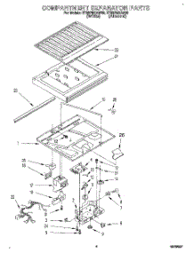 03 - Compartment Separator parts for Whirlpool Refrigerator ET22PMXAN00 from AppliancePartsPros.com