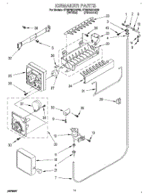 07 - Icemaker parts for Whirlpool Refrigerator ET22PMXAN00 from AppliancePartsPros.com