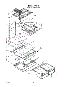 04 - Shelf parts for Whirlpool Refrigerator TT20AKXXW00 from AppliancePartsPros.com