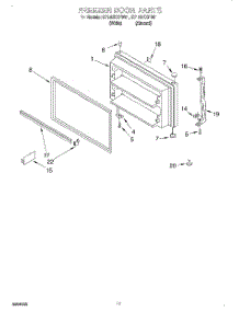 06 - Freezer Door, Lit / Optional parts for Whirlpool Refrigerator ET19DKXFW01 from AppliancePartsPros.com