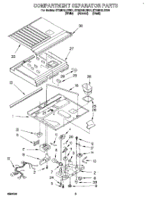 03 - Compartment Separator parts for Whirlpool Refrigerator ET25DQLDB01 from AppliancePartsPros.com