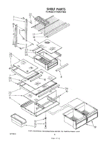 05 - Shelf parts for Whirlpool Refrigerator ET18ZKXTW00 from AppliancePartsPros.com