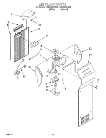 10 - Air Flow parts for Whirlpool Refrigerator TS22AQXGW02 from AppliancePartsPros.com