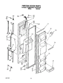08 - Freezer Door parts for Whirlpool Refrigerator TS22BRXAW00 from AppliancePartsPros.com