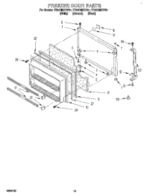 08 - Freezer Door, Lit / Optional parts for Whirlpool Refrigerator ET22DMXDN01 from AppliancePartsPros.com