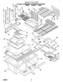 03 - Shelf parts for Whirlpool Refrigerator ET21DKXDN02 from AppliancePartsPros.com