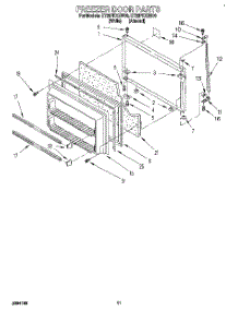 07 - Freezer Door, Lit / Optional parts for Whirlpool Refrigerator ET22PKXEN00 from AppliancePartsPros.com