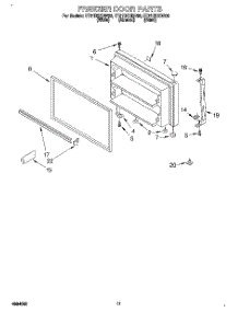 06 - Freezer Door, Lit / Optional parts for Whirlpool Refrigerator ET21DKXDN02 from AppliancePartsPros.com