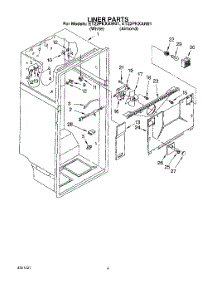 02 - Liner parts for Whirlpool Refrigerator ET22PKXAW01 from AppliancePartsPros.com