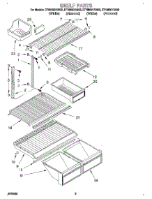 04 - Shelf parts for Whirlpool Refrigerator ET18NMYAW02 from AppliancePartsPros.com