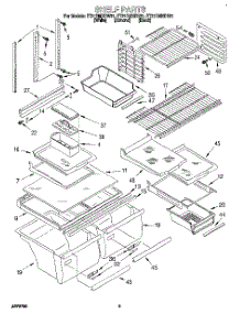 03 - Shelf parts for Whirlpool Refrigerator ET21DMXDW01 from AppliancePartsPros.com