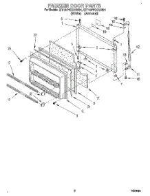 05 - Freezer Door parts for Whirlpool Refrigerator ET18PKXAN01 from AppliancePartsPros.com