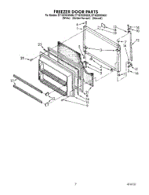 05 - Freezer Door parts for Whirlpool Refrigerator ET18ZKXXN00 from AppliancePartsPros.com