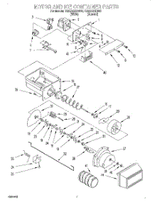 05 - Motor And Ice Container parts for Whirlpool Refrigerator TS22AQXDW00 from AppliancePartsPros.com