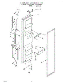 07 - Freezer Door parts for Whirlpool Refrigerator TS22AQXDW00 from AppliancePartsPros.com