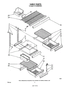 04 - Shelf parts for Whirlpool Refrigerator ET22ZMXPWR0 from AppliancePartsPros.com