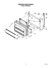 05 - Freezer Door parts for Whirlpool Refrigerator TT20BKXWN01 from AppliancePartsPros.com
