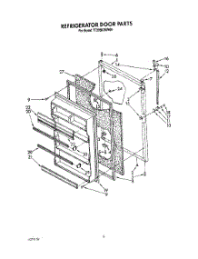 07 - Refrigerator Door, Lit / Optional parts for Whirlpool Refrigerator TT20BKXWN01 from AppliancePartsPros.com