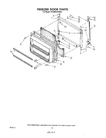 08 - Freezer Door , Lit / Optional parts for Whirlpool Refrigerator ET20EKXSW00 from AppliancePartsPros.com