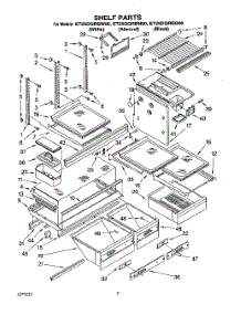 05 - Shelf, Lit / Optional parts for Whirlpool Refrigerator ET25DQRBW00 from AppliancePartsPros.com